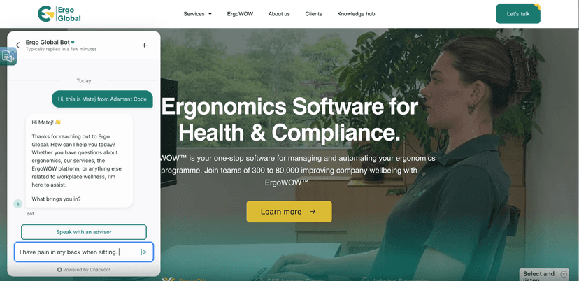 Ergo Global Customer Support Chatbot