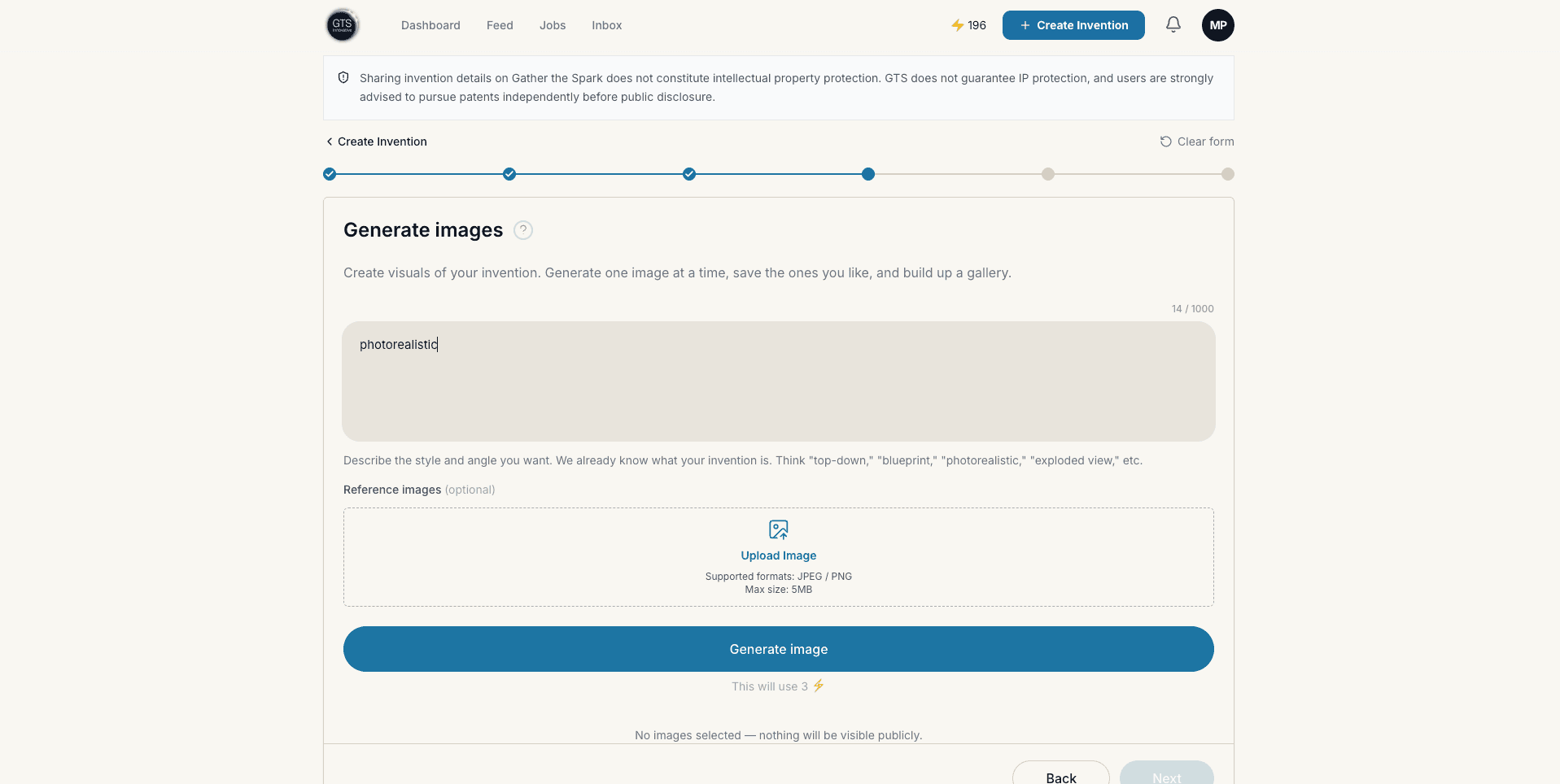 Invention Image Generation Prompting