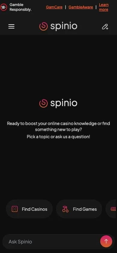 Spinio responsive web chat on a mobile viewport